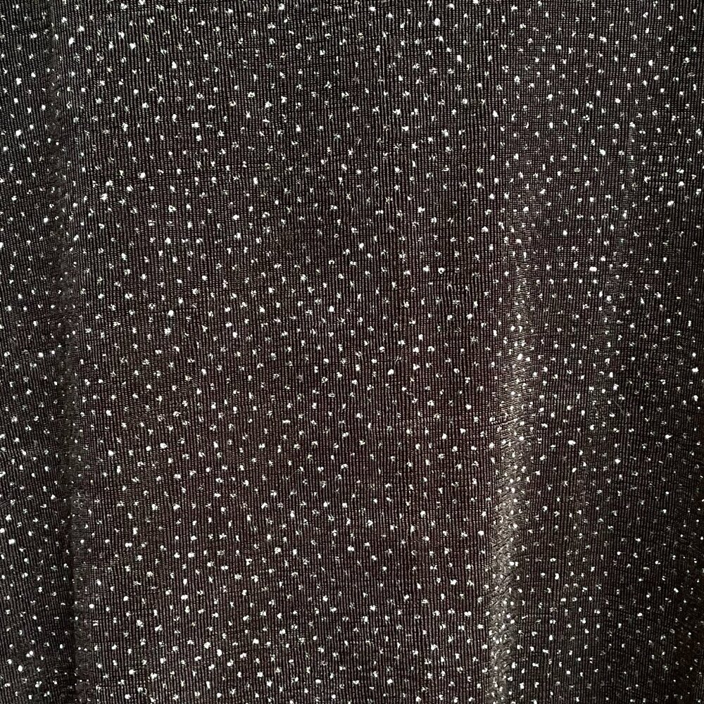 90s Rabbit Rabbit Rabbit Designs Black Sparkle Longsleeve Slinky Mini Dress - Picture 4 of 6
